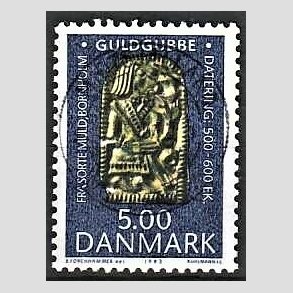 FRIM�RKER DANMARK | 1993 - AFA 1036 - Danef� - 5,00 Kr. flerfarvet - Pragt Stemplet