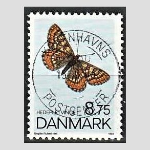 FRIM�RKER DANMARK | 1993 - AFA 1039 - Sommerfugle - 8,75 Kr. flerfarvet - Pragt Stemplet