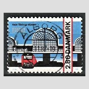 FRIM�RKER DANMARK | 1986 - AFA 861 - H�je Taastrup station - 2,80 Kr. flerfarvet - Pragt Stemplet
