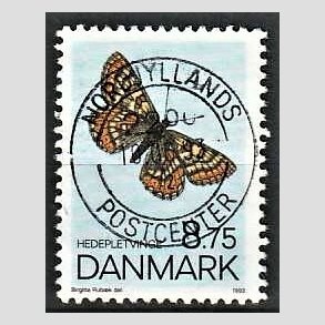 FRIM�RKER DANMARK | 1993 - AFA 1039 - Sommerfugle - 8,75 Kr. flerfarvet - Pragt Stemplet