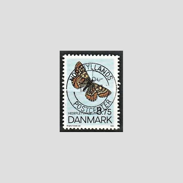 FRIMRKER DANMARK | 1993 - AFA 1039 - Sommerfugle - 8,75 Kr. flerfarvet - Pragt Stemplet