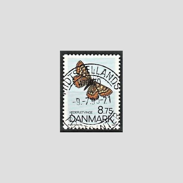 FRIMRKER DANMARK | 1993 - AFA 1039 - Sommerfugle - 8,75 Kr. flerfarvet - Pragt Stemplet