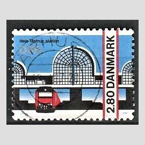 FRIM�RKER DANMARK | 1986 - AFA 861 - H�je Taastrup station - 2,80 Kr. flerfarvet - Pragt Stemplet