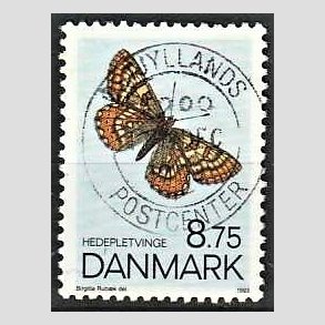 FRIM�RKER DANMARK | 1993 - AFA 1039 - Sommerfugle - 8,75 Kr. flerfarvet - Pragt Stemplet