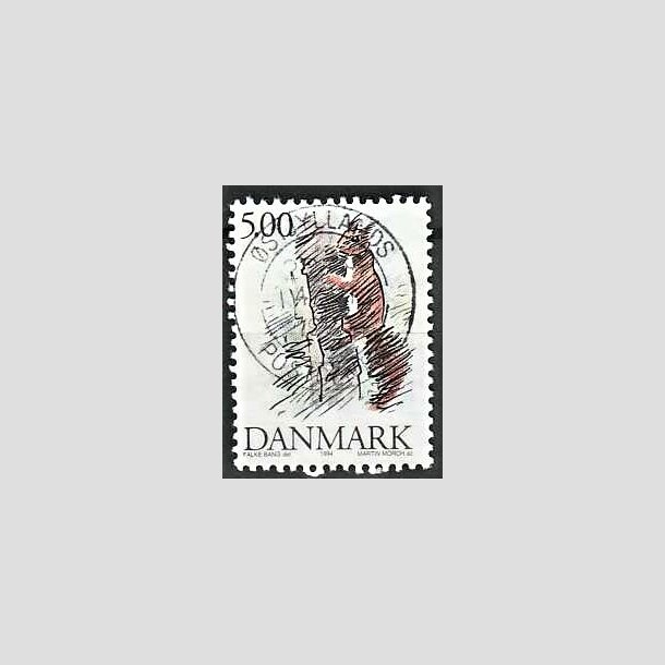 FRIMRKER DANMARK | 1994 - AFA 1078 - Truede danske dyr - 5,00 Kr. Egern - Pragt Stemplet