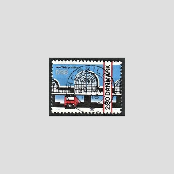 FRIMRKER DANMARK | 1986 - AFA 861 - Hje Taastrup station - 2,80 Kr. flerfarvet - Pragt Stemplet