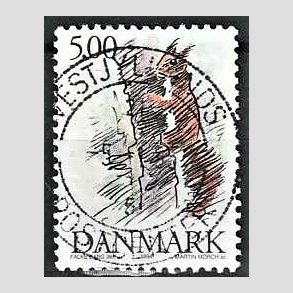 FRIM�RKER DANMARK | 1994 - AFA 1078 - Truede danske dyr - 5,00 Kr. Egern - Pragt Stemplet