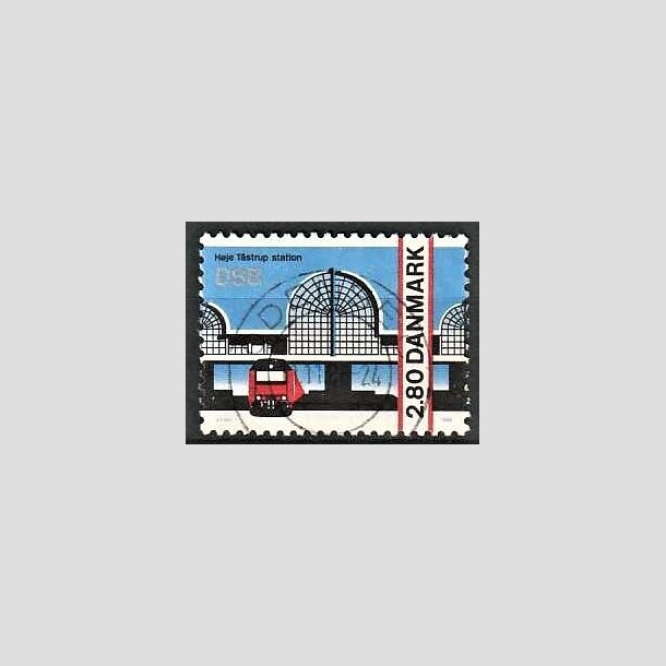 FRIMRKER DANMARK | 1986 - AFA 861 - Hje Taastrup station - 2,80 Kr. flerfarvet - Pragt Stemplet