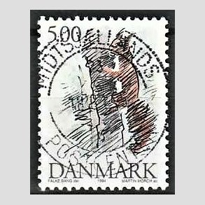FRIM�RKER DANMARK | 1994 - AFA 1078 - Truede danske dyr - 5,00 Kr. Egern - Pragt Stemplet
