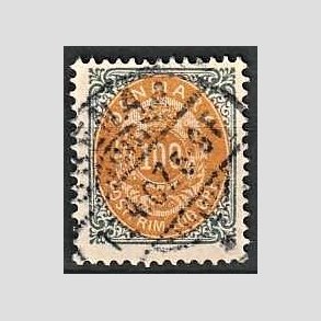 FRIM�RKER DANMARK | 1902 - AFA 31C - 100 �re gr�/gul - Stemplet