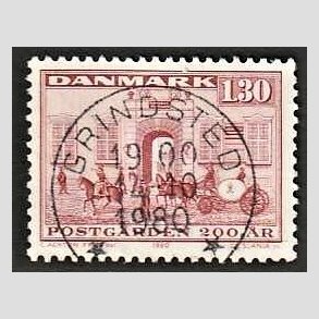 FRIMRKER DANMARK | 1980 - AFA 693 - Postgrden Kbenhavn - 1,30 Kr. rd - Pragt Stemplet Grindsted