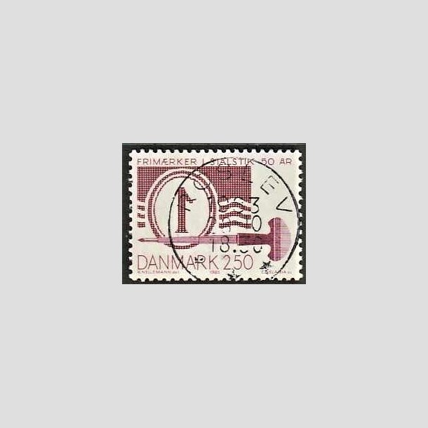 FRIMRKER DANMARK | 1983 - AFA 768 - Stlstik 50 r. - 2,50 Kr. brunviolet - Pragt Stemplet