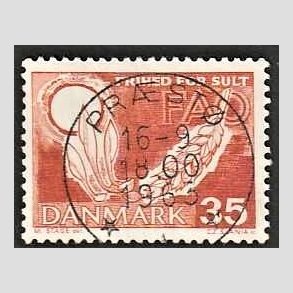 FRIM�RKER DANMARK | 1963 - AFA 412 - FAO anti-hunger - 35 �re brunr�d - Lux Stemplet