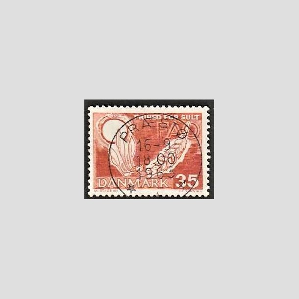 FRIMRKER DANMARK | 1963 - AFA 412 - FAO anti-hunger - 35 re brunrd - Lux Stemplet