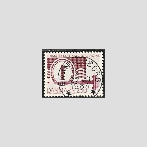 FRIMRKER DANMARK | 1983 - AFA 768 - Stlstik 50 r. - 2,50 Kr. brunviolet - Pragt Stemplet