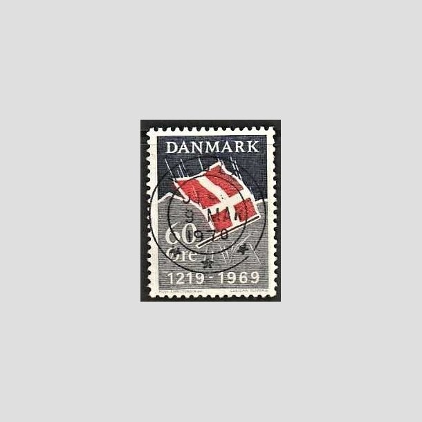 FRIMRKER DANMARK | 1969 - AFA 484 - Dannebrog 750 r. - 60 re mrkbl/gr/rd - Pragt Stemplet