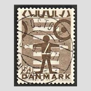 FRIMRKER DANMARK | 1970 - AFA 494 - Trafiksikkerhed - 50 re brun - Pragt Stemplet Postgiro
