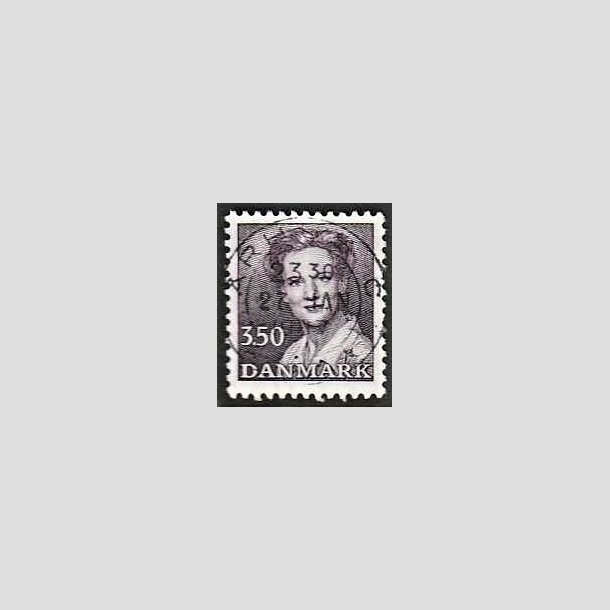 FRIMRKER DANMARK | 1985 - AFA 821 - Dronning Margrethe - 3,50 Kr. brunviolet - Pragt Stemplet