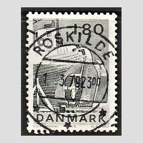 FRIM�RKER DANMARK | 1978 - AFA 666 - Dansk fiskeri - 1,80 Kr. sortgr�n - Pragt Stemplet Roskilde
