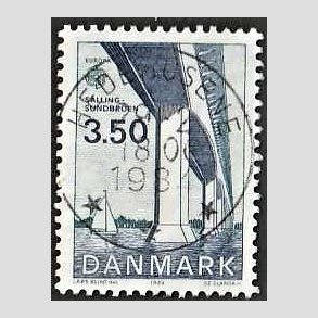 FRIM�RKER DANMARK | 1983 - AFA 779 - EU Bygningskunst - 3,50 Kr. bl�/gr�nbl� - Pragt Stemplet