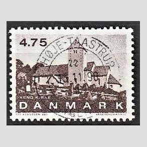FRIMRKER DANMARK | 1990 - AFA 975 - Jyske landsbykirker - 4,75 Kr. brun - Pragt Stemplet
