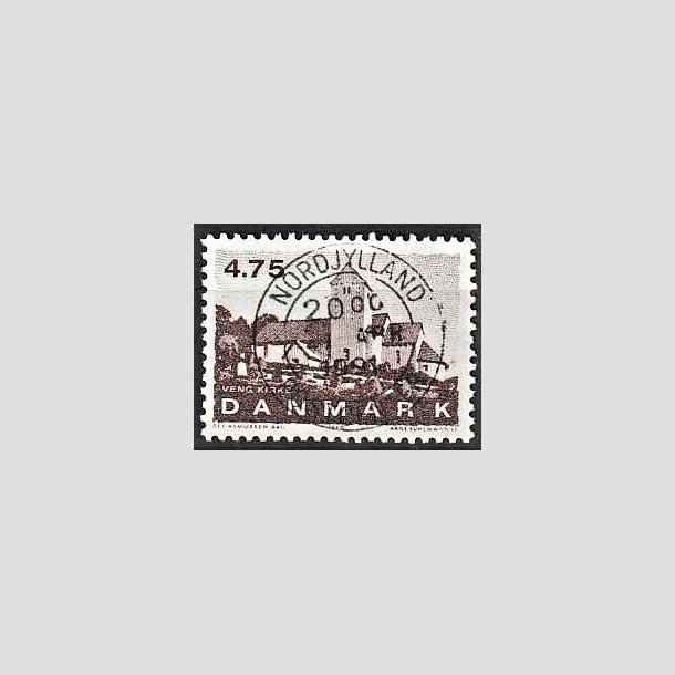 FRIMRKER DANMARK | 1990 - AFA 975 - Jyske landsbykirker - 4,75 Kr. brun - Pragt Stemplet