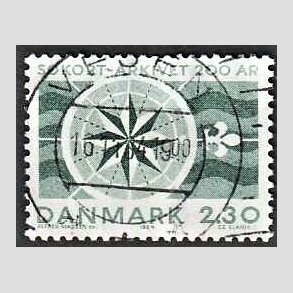 FRIM�RKER DANMARK | 1984 - AFA 799 - S�kortarkivet 200 �r - 2,30 Kr. gr�n - Lux Stemplet VEJEN