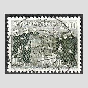 FRIM�RKER DANMARK | 1983 - AFA 785 - �ldre i samfundet - 2,00 Kr. gr�gr�n - Lux Stemplet