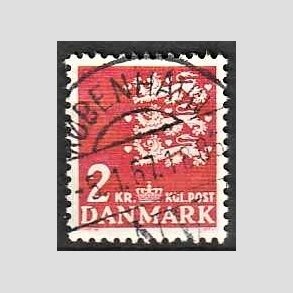 FRIMRKER DANMARK | 1946-47 - AFA 294 - Rigsvben 2 Kr. rd - Lux Stemplet
