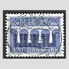 FRIM�RKER DANMARK | 1984 - AFA 804 - Europam�rker - 3,70 Kr. bl� - Pragt Stemplet