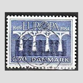 FRIM�RKER DANMARK | 1984 - AFA 804 - Europam�rker - 3,70 Kr. bl� - Pragt Stemplet