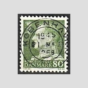 FRIMRKER DANMARK | 1967 - AFA 462F - Fr. IX 80 re grn - Lux Stemplet