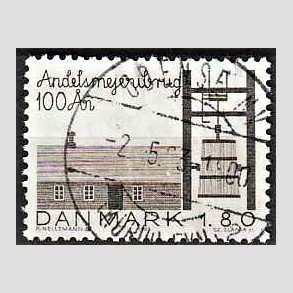 FRIM�RKER DANMARK | 1982 - AFA 754 - Andelsmejeribruget 100 �r - 1,80 Kr. brun - Pragt Stemplet