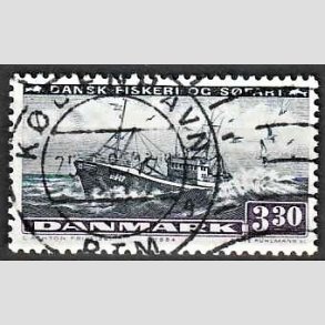 FRIM�RKER DANMARK | 1984 - AFA 811 - Fiskeri og s�fart - 3,30 Kr. sortbl�/violet - Pragt Stemplet K�benhavn