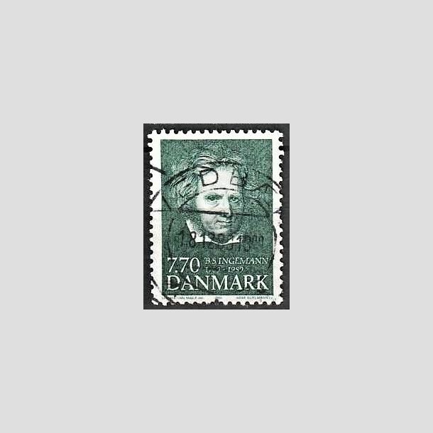 FRIMRKER DANMARK | 1989 - AFA 945 - B. S. Ingemann - 7,70 Kr. grn - Pragt Stemplet VEDBK