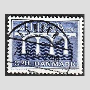 FRIM�RKER DANMARK | 1984 - AFA 804 - Europam�rker - 3,70 Kr. bl� - Pragt Stemplet