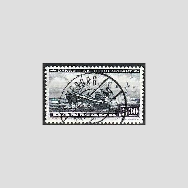 FRIMRKER DANMARK | 1984 - AFA 811 - Fiskeri og sfart - 3,30 Kr. sortbl/violet - Pragt Stemplet