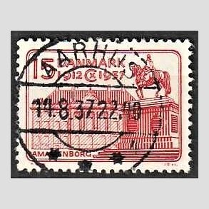FRIM�RKER DANMARK | 1937 - AFA 241 - Chr. X 25 �re jubil�um 15 �re r�d - Lux Stemplet AARHUS