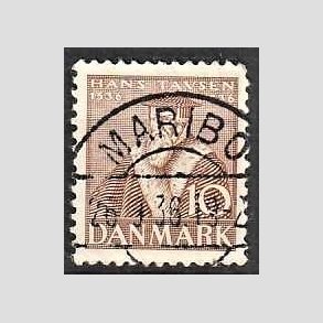 FRIM�RKER DANMARK | 1936 - AFA 231 - Reformationen 10 �re brun - Lux Stemplet MARIBO