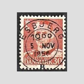 FRIMRKER DANMARK | 1952-53 - AFA 337 - Fr. IX 30 re rd - Lux Stemplet Esbjerg