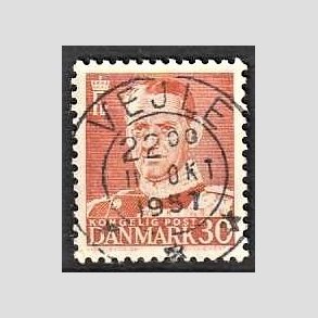 FRIMRKER DANMARK | 1952-53 - AFA 337 - Fr. IX 30 re rd - Lux Stemplet Vejle
