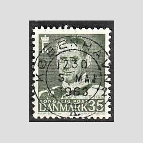 FRIMRKER DANMARK | 1951 - AFA 326 - Fr. IX 35 re grnsort - Lux Stemplet Kbenhavn