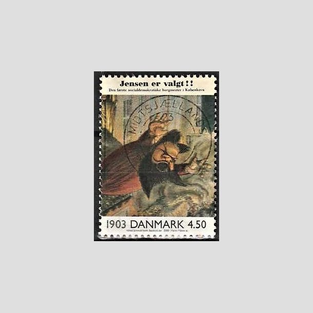 FRIMRKER DANMARK | 2000 - AFA 1236 - 1900-tallet serie 1 - 4,50 Kr. flerfarvet - Pragt Stemplet