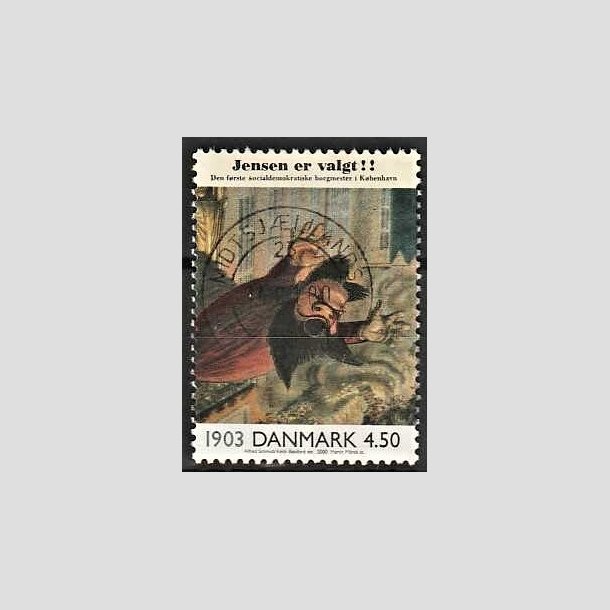 FRIMRKER DANMARK | 2000 - AFA 1236 - 1900-tallet serie 1 - 4,50 Kr. flerfarvet - Pragt Stemplet