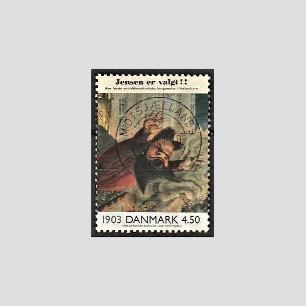 FRIMRKER DANMARK | 2000 - AFA 1236 - 1900-tallet serie 1 - 4,50 Kr. flerfarvet - Pragt Stemplet