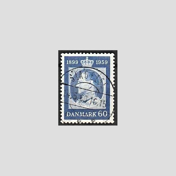 FRIMRKER DANMARK | 1959 - AFA 376 - Frederik IX 60 r - 60 re bl - Pragt Stemplet Slagelse