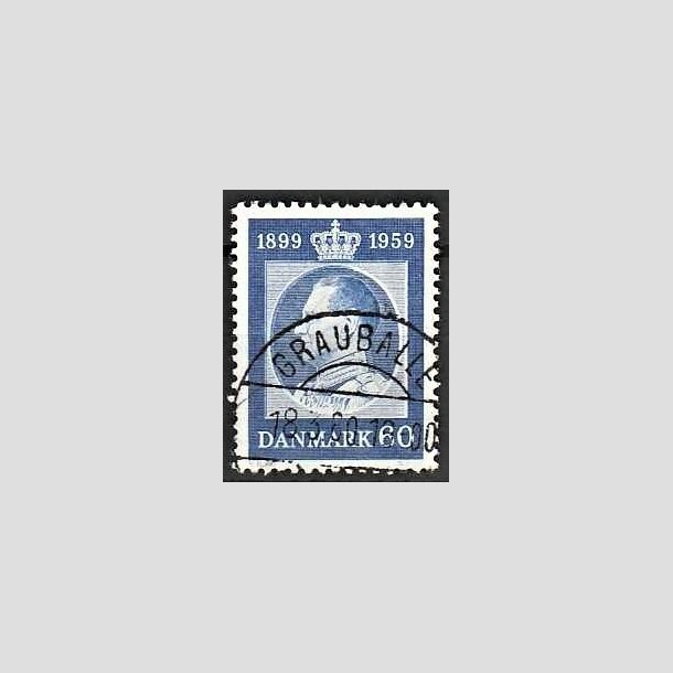 FRIMRKER DANMARK | 1959 - AFA 376 - Frederik IX 60 r - 60 re bl - Pragt Stemplet Grauballe