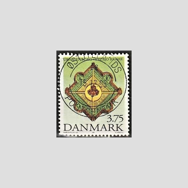 FRIMRKER DANMARK | 1995 - AFA 1101 - Tycho Brahe - 3,75 Kr. flerfarvet - Pragt Stemplet