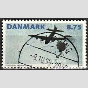 FRIM�RKER DANMARK | 1995 - AFA 1093 - 50 �ret for befrielsen - 8,75 Kr. flerfarvet - Pragt Stemplet Hj�rring
