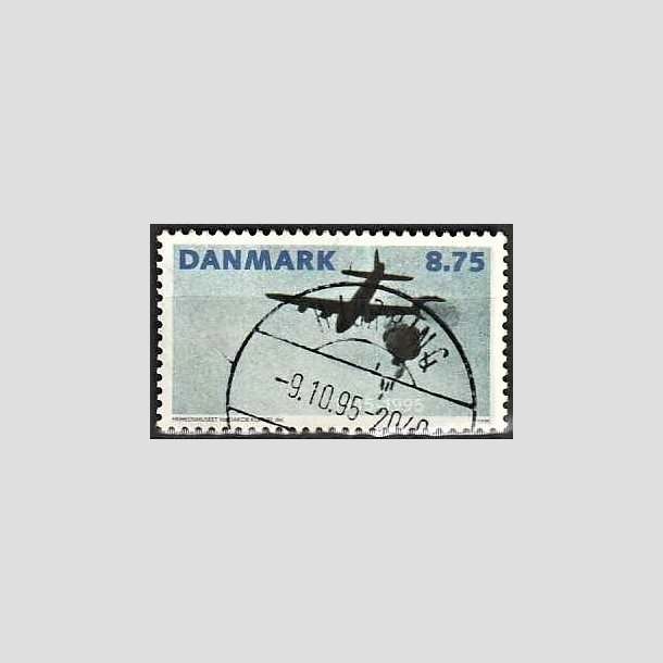 FRIMRKER DANMARK | 1995 - AFA 1093 - 50 ret for befrielsen - 8,75 Kr. flerfarvet - Pragt Stemplet Hjrring